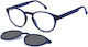Carrera Plastic Eyeglass Frame with Clip On Blu...