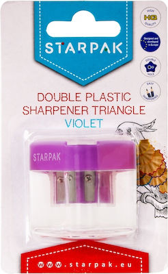 Starpak Plastic Double Pencil Sharpener Purple