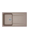 Elleci Life 400 LG240043 Drop-In Spüle aus Verbundgranulat B86xT50cm Tortora