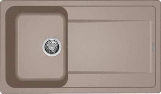 Elleci Life 400 LG240043 Drop-In Spüle aus Verbundgranulat B86xT50cm Tortora