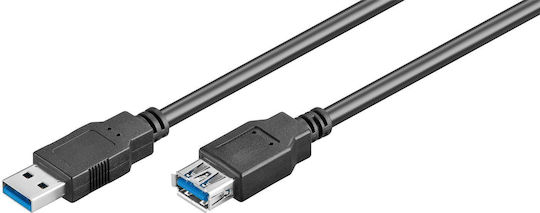 Microconnect USB 2.0 Kabel USB-A-Stecker - USB-A-Buchse Schwarz 1m USB3.0AAF1B