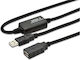 Microconnect USB 2.0 Кабел USB-A мъжки - USB-A женски Черен 10м USB2.0AAF10A