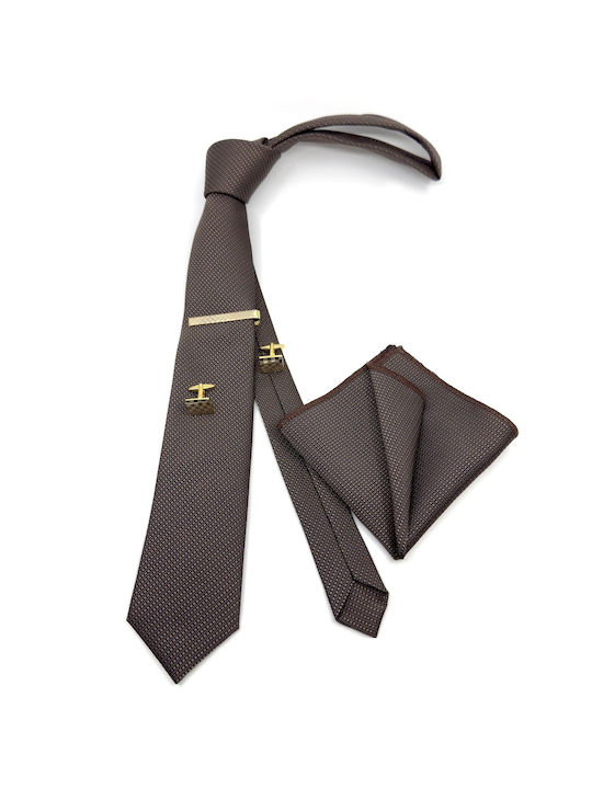 Legend Accessories Men's Tie Set Printed in Bro...