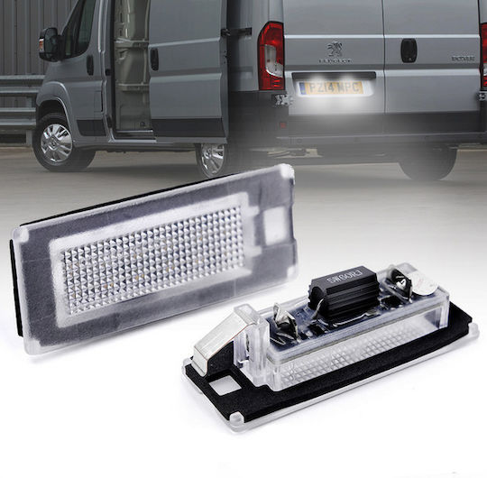 Vinstar License Plate Lights LED Peugeot Boxer Fiat Ducato Citroen Jumper 2 Pieces