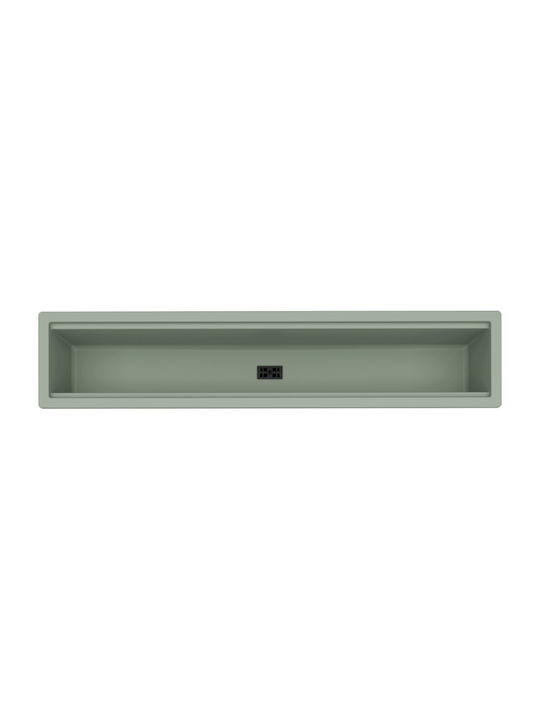 Elleci Dialogo C86 LKDC8682BKM Drop-In Chiuvetă din Granit Sintetic L86xW18cm Sage Green