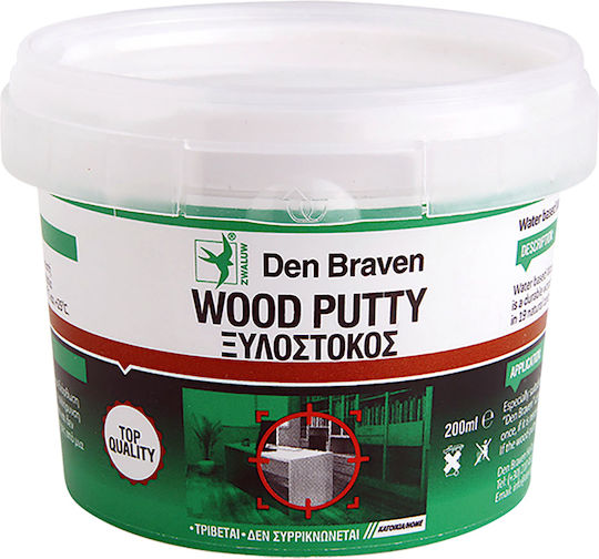 Bostik Den Braven Wood Putty Acrylic Water 13 Black 200ml