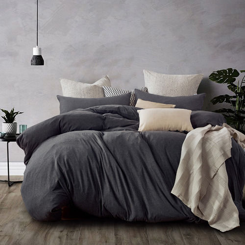 MayHome Sheet Sets Queen with Elastic 170x200+30cm. Giant Graphite 4pcs