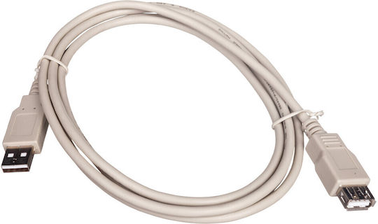 Digitus USB 2.0 Cable USB-A male - USB-A female Γκρι 1.8m AK-300202-018-E