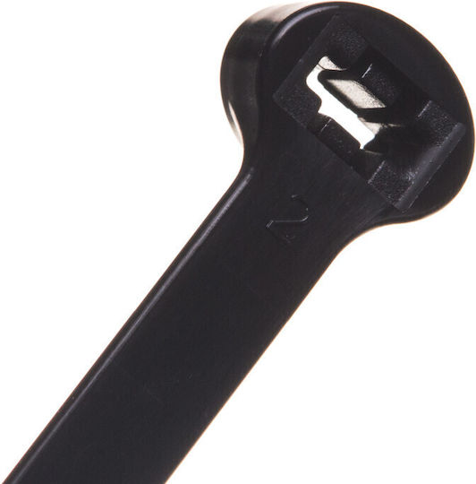 EM Group Pack of 100pcs Black Plastic Cable Ties 220x7.5mm BMTN2275