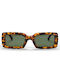 Chpo Unisex Sunglasses with Multicolour Plastic Frame and Green Lens 16134FB