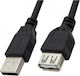 USB 2.0 Kabel USB-A-Stecker - USB-A-Buchse Schwarz 0.8m 04.001.0339