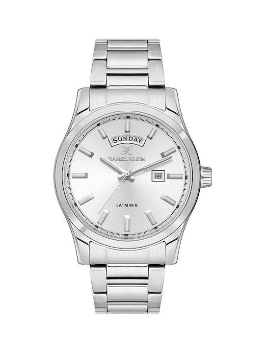 Daniel Klein Watch Battery with Silver Metal Bracelet