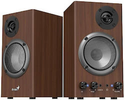 Genius Sp-hf 500b Hi-Fi Тонколони За Bookself 16W Кафяви