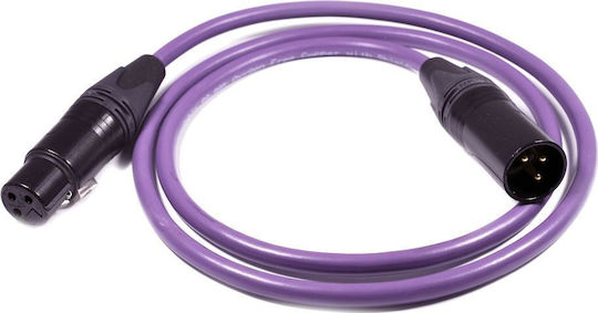 Melodika XLR male to XLR female 1.5m Cable Purple