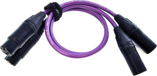 Melodika Cable 2 x XLR male - 2 x XLR female Μωβ 0.5m MD2X05