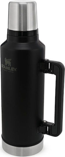 Stanley Classic Legendary Bottle Thermos Stainless Steel BPA Free 1.9lt Matte Black Pebble with Handle
