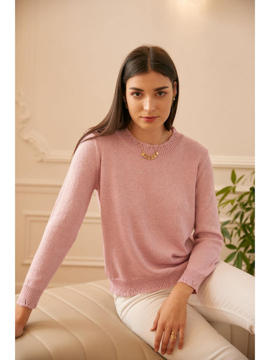Bon Women's Long Sleeve Pullover Pink