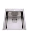 Inter Ceramic Alpaca Ένθετος Νεροχύτης Inox Μ50xΠ42cm Ασημί