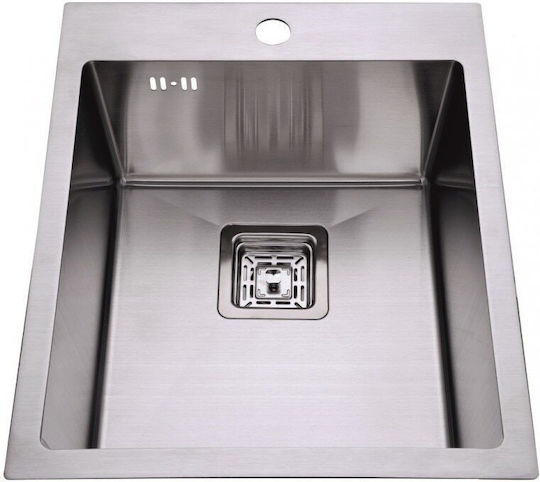 Inter Ceramic Alpaca ICK4250H Drop-In Sink Inox W50xD42cm Silver