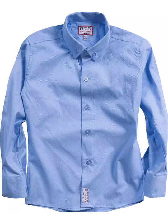 Kids One Color Shirt Long Sleeve Light Blue