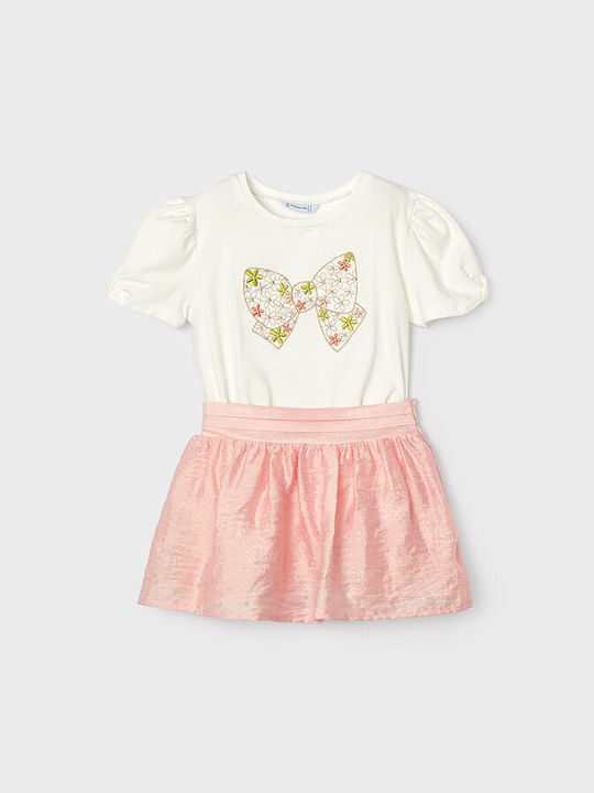 Mayoral Kids Set with Skirt Summer 2pcs Pink