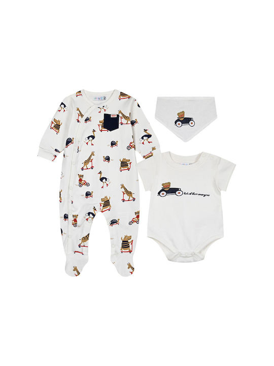 Energiers Baby Bodysuit Set Multicolour 3pcs