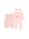 Energiers Baby Bodysuit Set Rose 3pcs