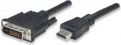 Techly Cable DVI-D male - HDMI male 3m Μαύρο (ICOC-HDMI-D-030)