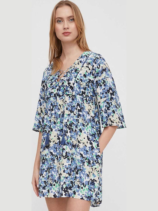 Summer Mini Dress Sea Blue