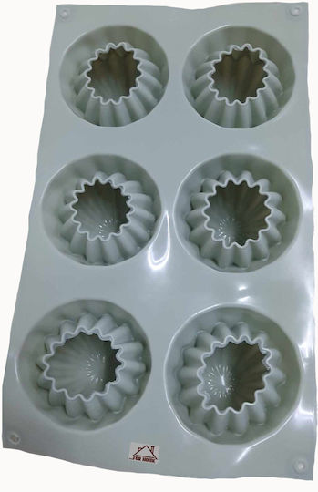 ForHome Backform Pralinen Silikon 6 Plätze 19x17x5cm 1cm