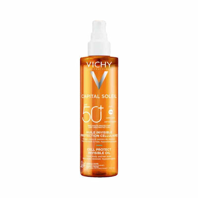 Vichy Capital Soleil Cell Protect Invisible Wasserdicht Sonnenschutzmittel Öl Für Gesicht und Körper SPF50 in Spray 200ml
