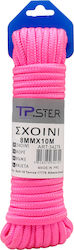 Tpster Σχοινί Διαμέτρου 8mm με Μήκος 10m Ροζ