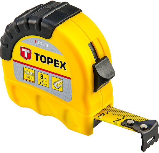 Topex Maßband mit automatischem Rücklauf 16mm x 8m