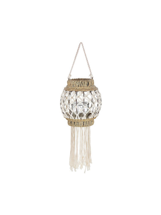 ArteLibre Wicker Lantern Brown 29cm