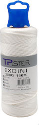 Tpster Σχοινί Διαμέτρου 2mm με Μήκος 160m Λευκό Λευκό