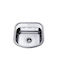 Inter Ceramic Alpaca Ένθετος Νεροχύτης Inox Μ49xΠ47cm Ασημί