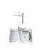 Inter Ceramic Alpaca Ένθετος Νεροχύτης Inox Μ80xΠ50cm Ασημί