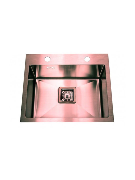 Inter Ceramic Alpaca 5032K Drop-In Мивка Inox Ш50xД42см Розов