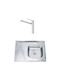 Inter Ceramic Alpaca ICSETICF7187186ICK8060A16L Drop-In Sink Inox W80xD60cm Silver