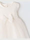 Mädchenkleid Ärmelloses Tüll Für Blumenmädchen Set aus 2 Ecru