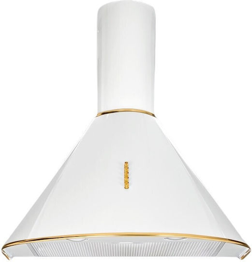 Akpo WK-4 Dandys GOLD Chimney Vent Hood 50cm White