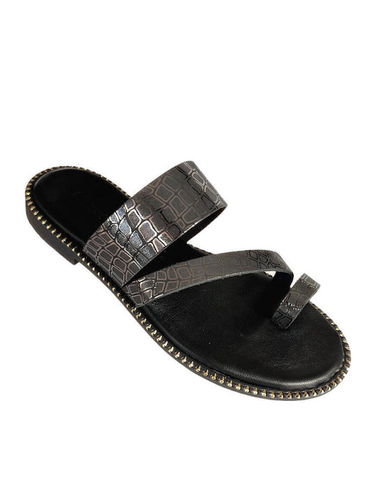 Sandale Casual Damă Din Piele Negru