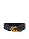 Wide Elastic Women's Belt Black