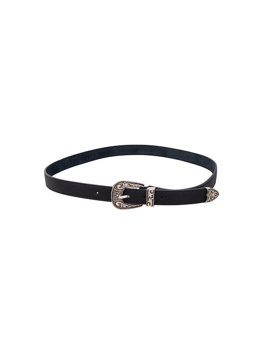 Leather Women's Belt Silver