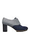 Ghete dama Oxfords de catifea albastru