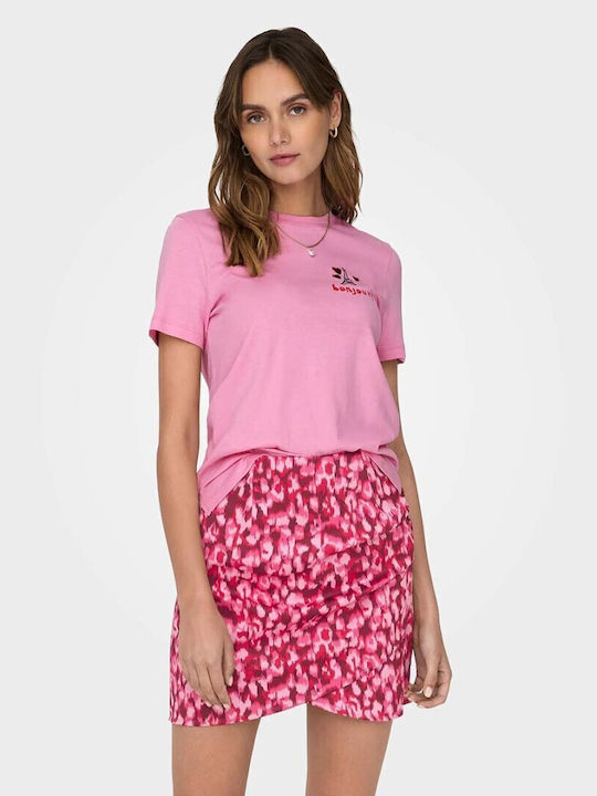 Only Damen Sport T-Shirt Pink