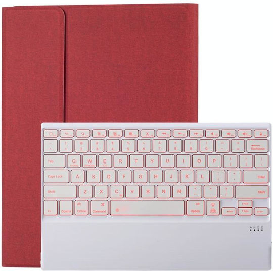 Flip Cover Cu Tastatură În Engleză SUA Roșie (iPad Pro De 12,9 Inchi 2020 Și 2018)