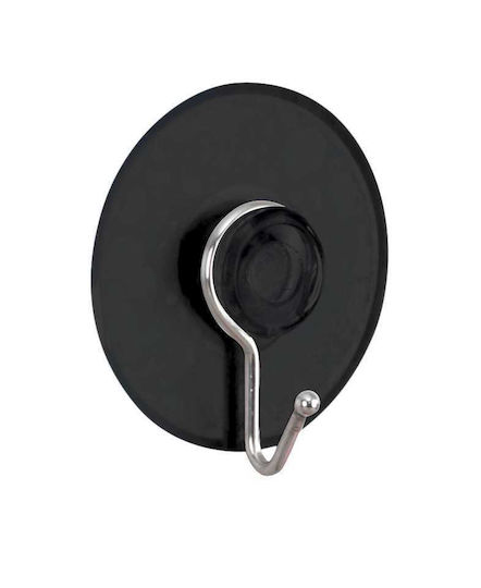 Wenko Plastic Hanger Kitchen Hook with Sticker Black 4pcs 548481121