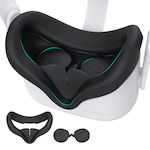 KIWI Design Face Cover For Oculus / Meta Quest 2 Black for VR (realitate virtuală) in Negru color