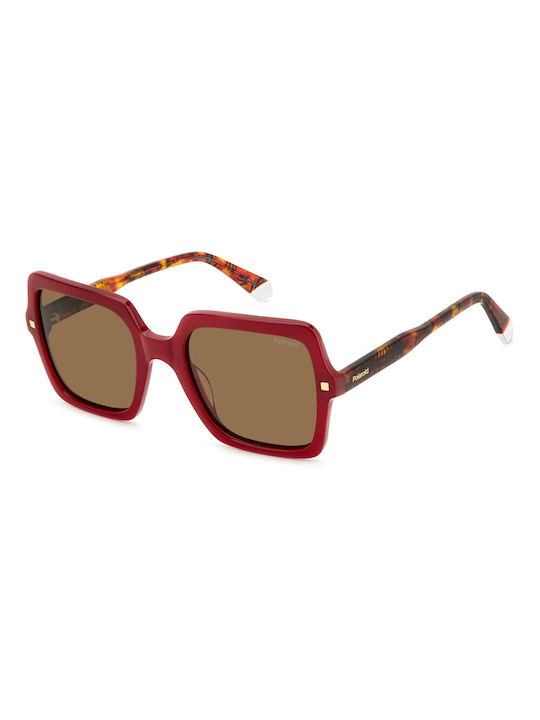 Polaroid Sonnenbrillen mit Rot Rahmen und Braun Linse PLD4165/S/X LHF/SP